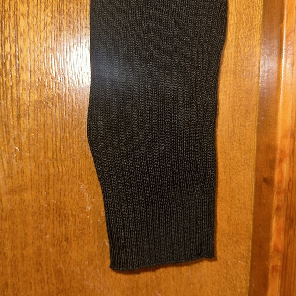 NWT Two Toned Brown Black Ribbed MIDI Sweater Dress - Picture 9 of 10